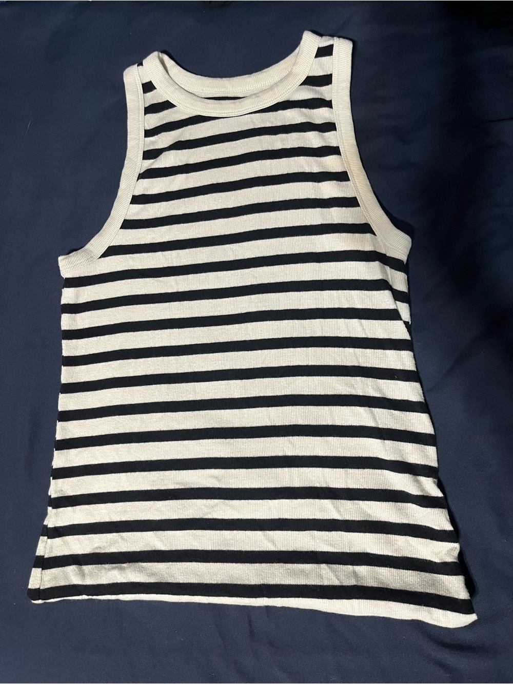 Striped Black and cream Tank Top - Women's